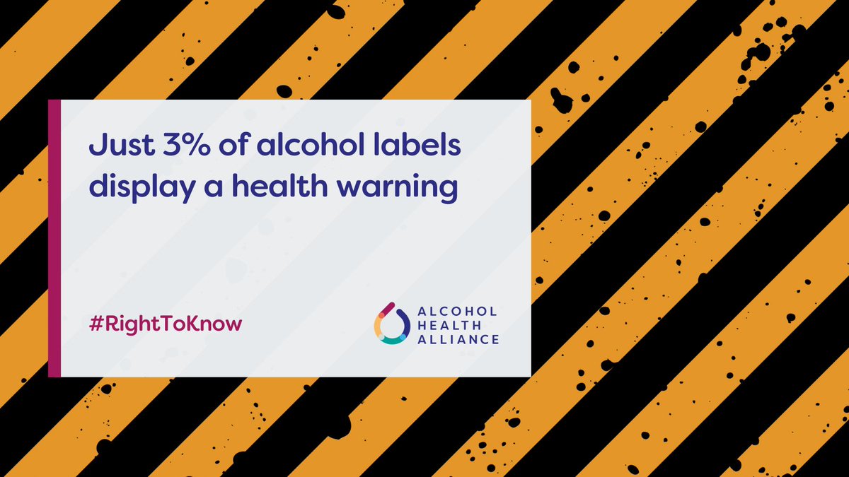 Despite alcohol being linked to over 200 health conditions and disease including 7 types of cancer, only 3% of alcohol labels display a health warning. 

Consumers have a #RightToKnow about the risks associated with drinking. #ContentsUnknown <a href="/UK_AHA/">Alcohol Health Alliance UK</a>