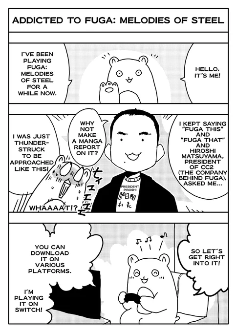 I drew a promotion manga for CyberConnect2's fantastic game "#Fuga: Melodies of Steel"! If you haven't played the game yet, please try the demo that will be released in July.
#戦場のフーガ #Fuga #FugaMelodiesOfSteel 