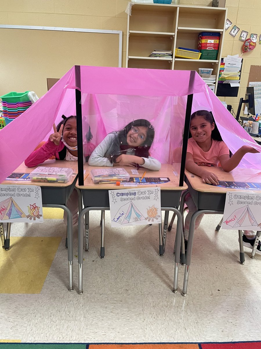Yesterday we had a Classroom Camp Out party! We hung out in desk tents, ate s’mores in the morning and had free time and LOTS of snacks in the afternoon! #triangletigers
