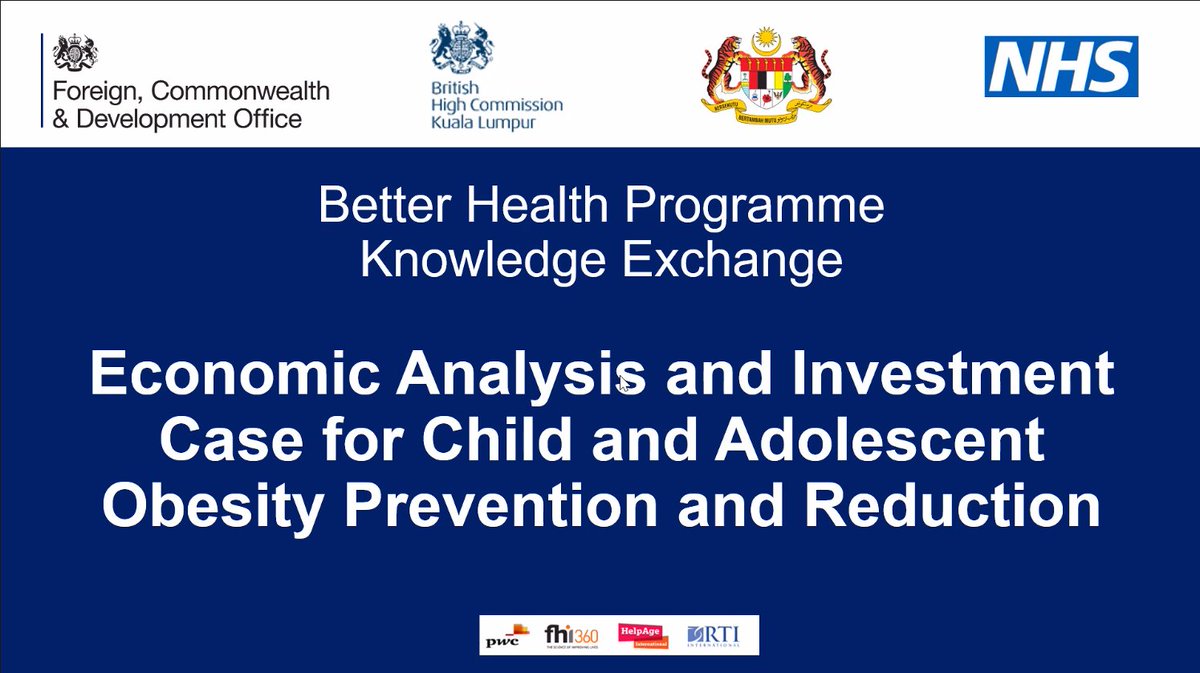 angiembjm's tweet photo. Excellent discussion on #obesity policy &amp; role of economic analysis. @RTI_INTL_DEV will share more learning from investment cases on child /adolescent obesity later in '22. Complementary perspective to the forthcoming findings of BHP Malaysia community implementation👍 https://t.co/Fq1OUbYhSs