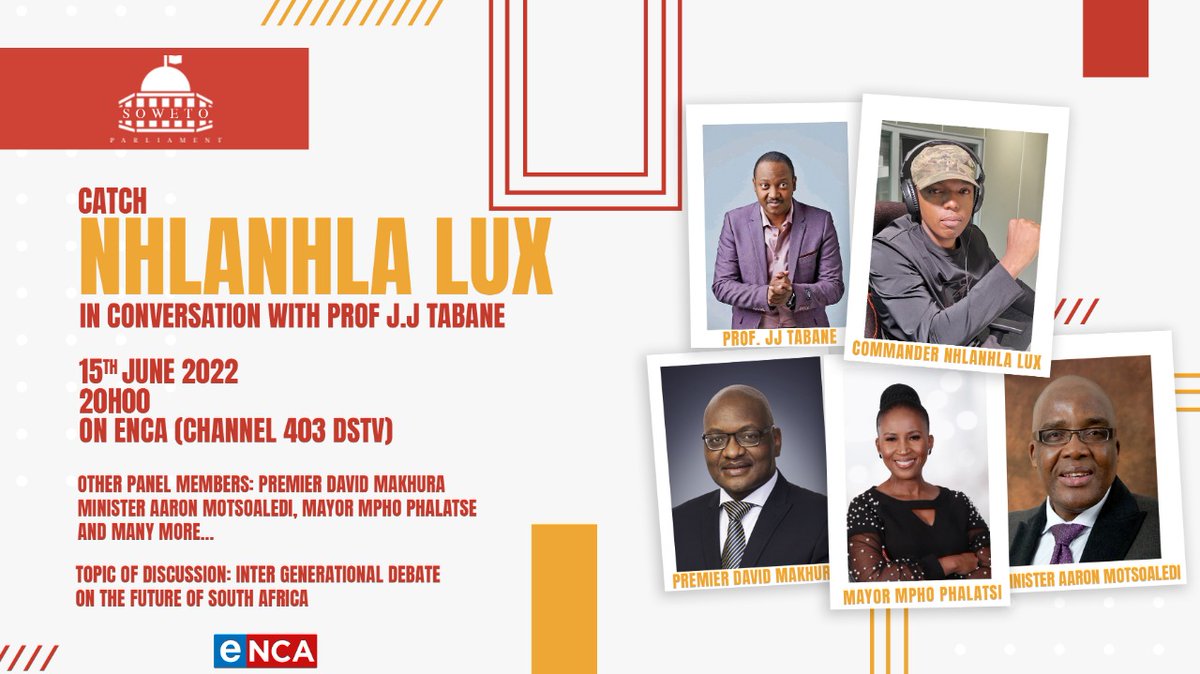 KindaKoolKiro's tweet image. Catch &quot;@nhlanhla_lux_ , Soweto Parliament&quot; on @eNCA with @JJTabaneand other guests...

Ziyakhala Ke Manje.

@lavidaNOTA @RealXavier011