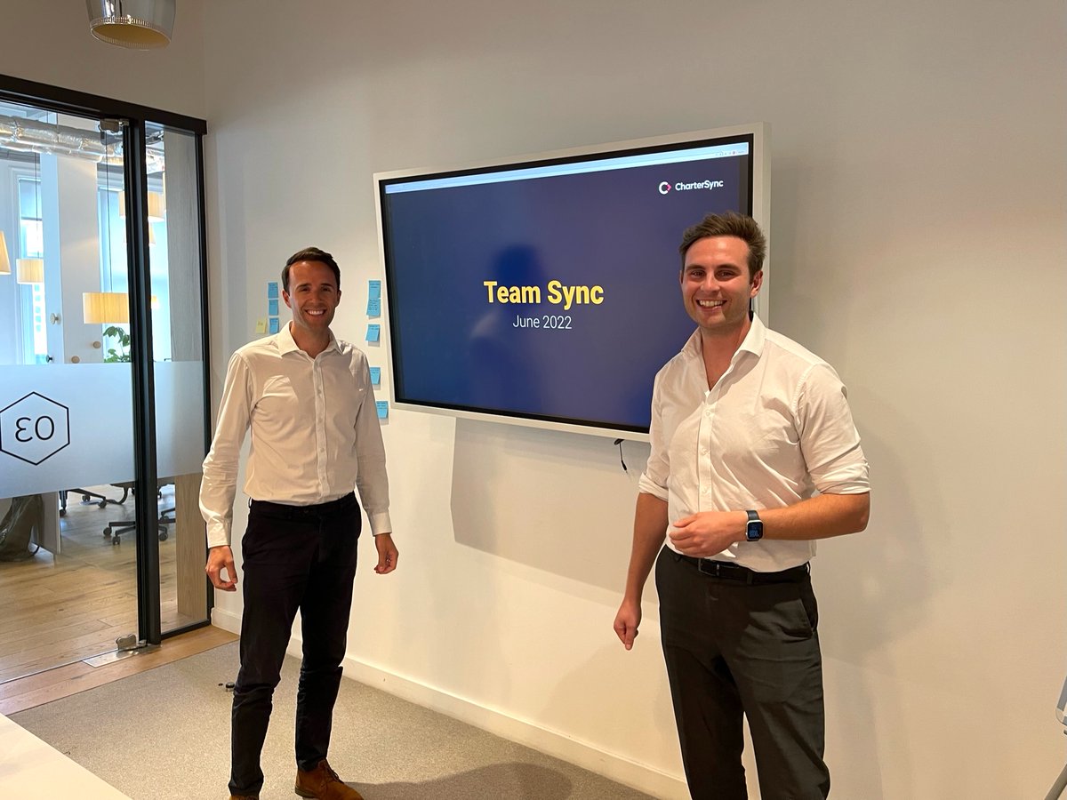 CharterSync's tweet photo. Earlier this week, we held our first #CharterSync quarterly group meeting!

Bringing together the whole #team we enjoyed a day of fun team activities and bonding, #workshops and hearing updates from various members of the team.

It was great to all be together in one room 🥳🚀 https://t.co/DpSflCPDnz