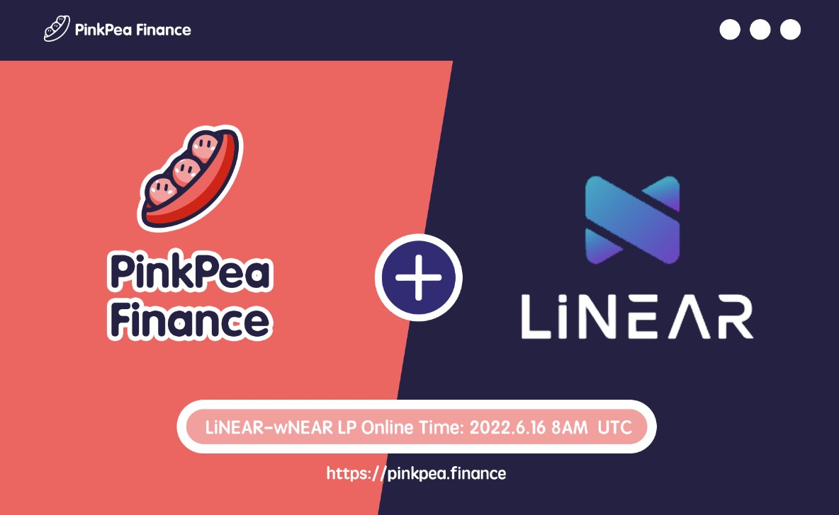 PinkPea Finance (@pinkpeafinance) on Twitter photo Celebrate the launch of PinkPea Finance's Partner Pool! PinkPea Finance and LiNEAR have reached a strategic partnership!🎉Rules: bit.ly/3xQJI3v
2000PEA #Airdrop💰
Tasks:
1. Follow <a href="/PinkPeaFinance/">PinkPea Finance</a> and <a href="/LinearProtocol/">LiNEAR Protocol</a>
2.RT & @ 3 frds
Participate: bit.ly/3OckS3 Celebrate the launch of PinkPea Finance's Partner Pool! PinkPea Finance and LiNEAR have reached a strategic partnership!🎉Rules: bit.ly/3xQJI3v
2000PEA #Airdrop💰
Tasks:
1. Follow <a href="/PinkPeaFinance/">PinkPea Finance</a> and <a href="/LinearProtocol/">LiNEAR Protocol</a>
2.RT & @ 3 frds
Participate: bit.ly/3OckS3