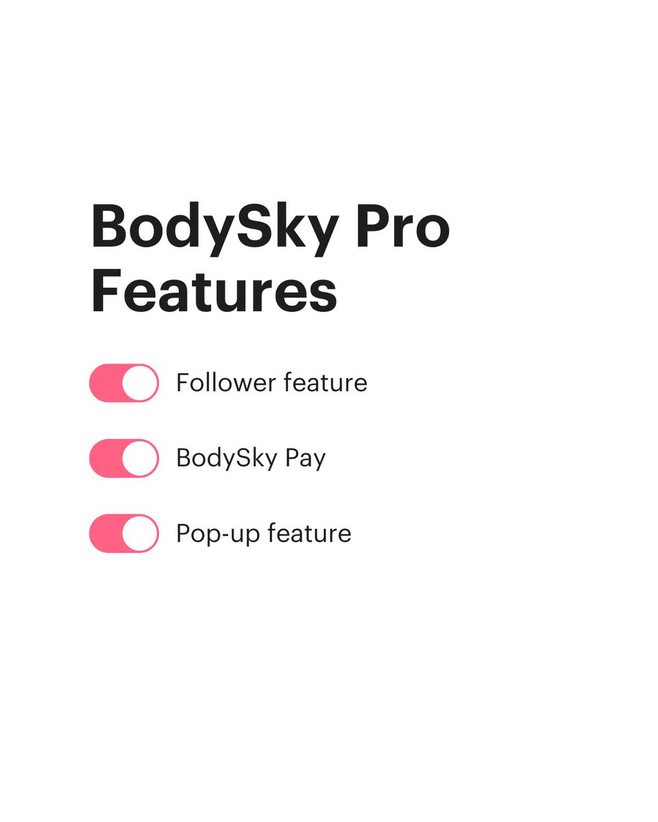 BodySkyapp's tweet photo. Upgrade your fitness business with BodySky Pro!

With BodySky Pro you unlock:
✅​ The ability to send vouchers to followers
✅​ Upfront payment for clients
✅ ​Pop-up events
✅​ And much more!

#personaltrainer #fitnessapp #workoutapp #mobileapp #health https://t.co/YFjHOOSWZW