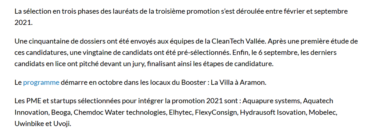 EDF_Occitanie's tweet photo. â±ïžđIl reste 15 jours pour dĂ©poser votre candidature âïž
EN 2021, 11 projets ont ainsi été accompagnés.
#CleanTechBooster câest aussi :
â
Partenariats business entre boostés
â
CrĂ©ation de relations et dâexpĂ©rimentations avec les fondateurs
â
Obtention de labels
Postulez !âŹïž https://t.co/AmJVagE2Q3