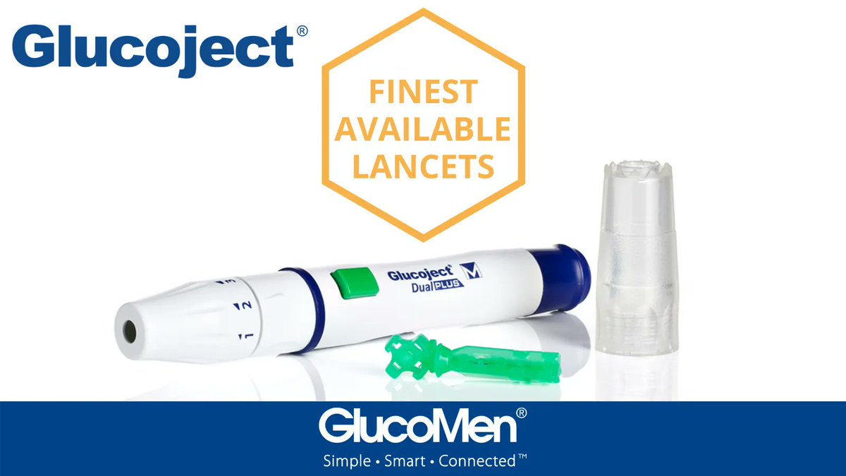 GlucoMen's tweet photo. Testing your blood glucose levels doesn’t need to be painful. 
The Glucoject Dual PLUS lancing device uses ultra-thin lancets, for more comfortable, pain-free testing. 

#DiabetesAwareness #T1Diabetes #T2Diabetes #GlucoMen #DiabetesWeek https://t.co/XY2sPLVJaO