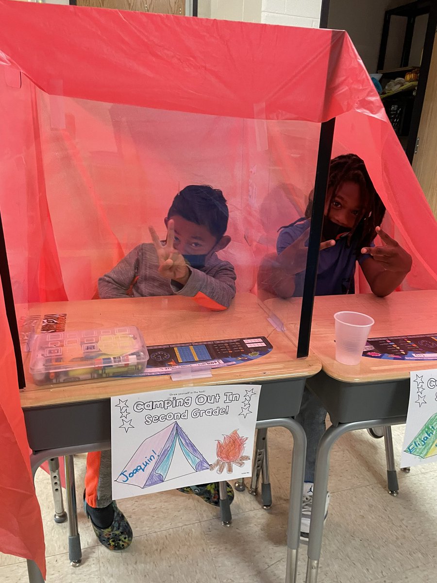 Yesterday we had a Classroom Camp Out party! We hung out in desk tents, ate s’mores in the morning and had free time and LOTS of snacks in the afternoon! #triangletigers