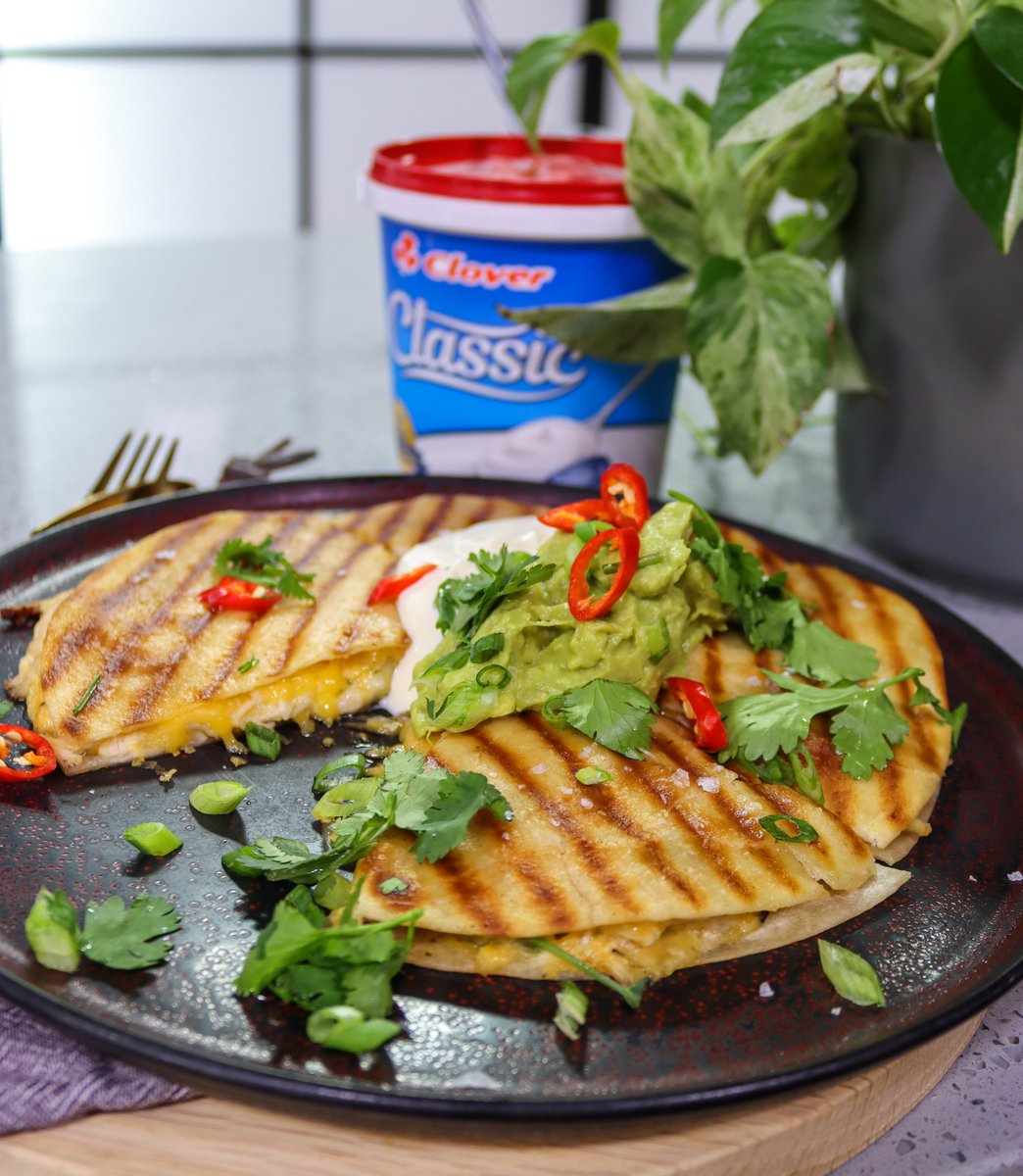 Take your tastebuds to Mexico with some golden &amp; crispy <a href="/Clover_classic/">Clover Classic</a> Chicken, Chilli and Cheese Quesadillas 🇲🇽

Recipe: bit.ly/3NNU361 #AfternoonExpress