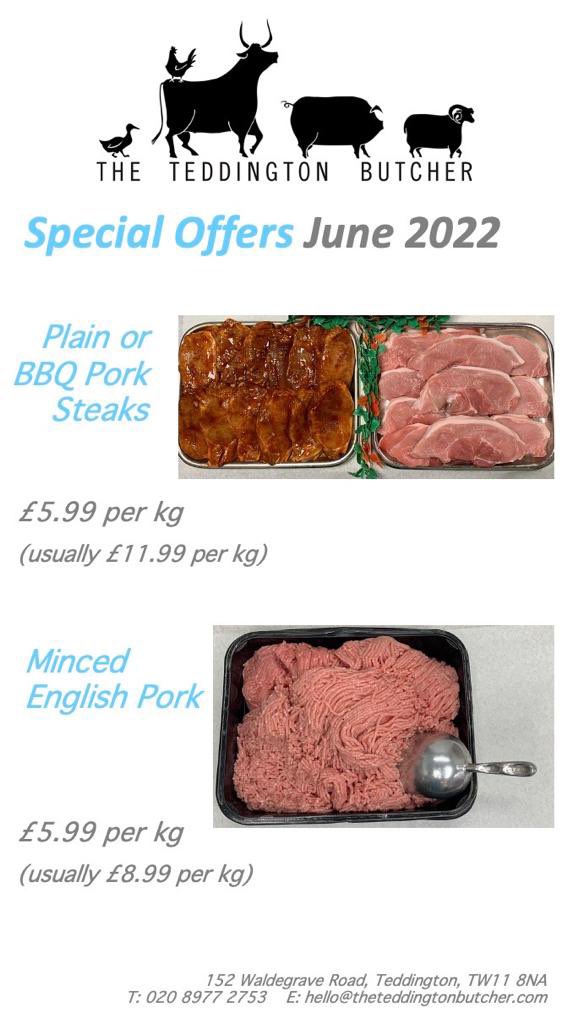 Roll up, roll up….now the weather is getting warmer and it’s BBQ season, it’s the perfect time to take advantage of our special offer for June and stock up on pork steaks!