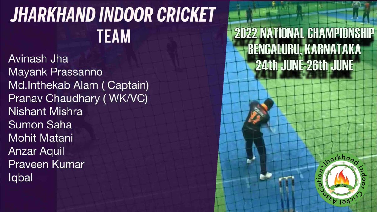 jharkhandindoor's tweet photo. Our team is ready #Jharkhand #CricketTwitter #jharkhandcricket #jharkhandstate #HemantSoren #jharkhandsports https://t.co/i2fB3ysej5