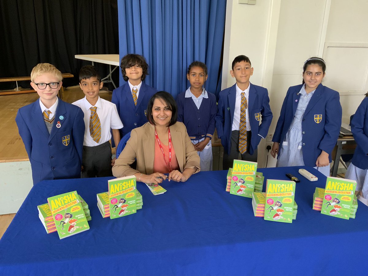 LBHS_Upper's tweet photo. We really enjoyed our author visit from @SerenaKPatel yesterday. She told us all about what inspired her to write her ‘Anisha, Accidental Detective’ series and we can’t wait to read the next book in the series! @ladybarnhouse #LBHSdiscovery #LBHSopportunity #LBHSReading https://t.co/mhg32hhXoq