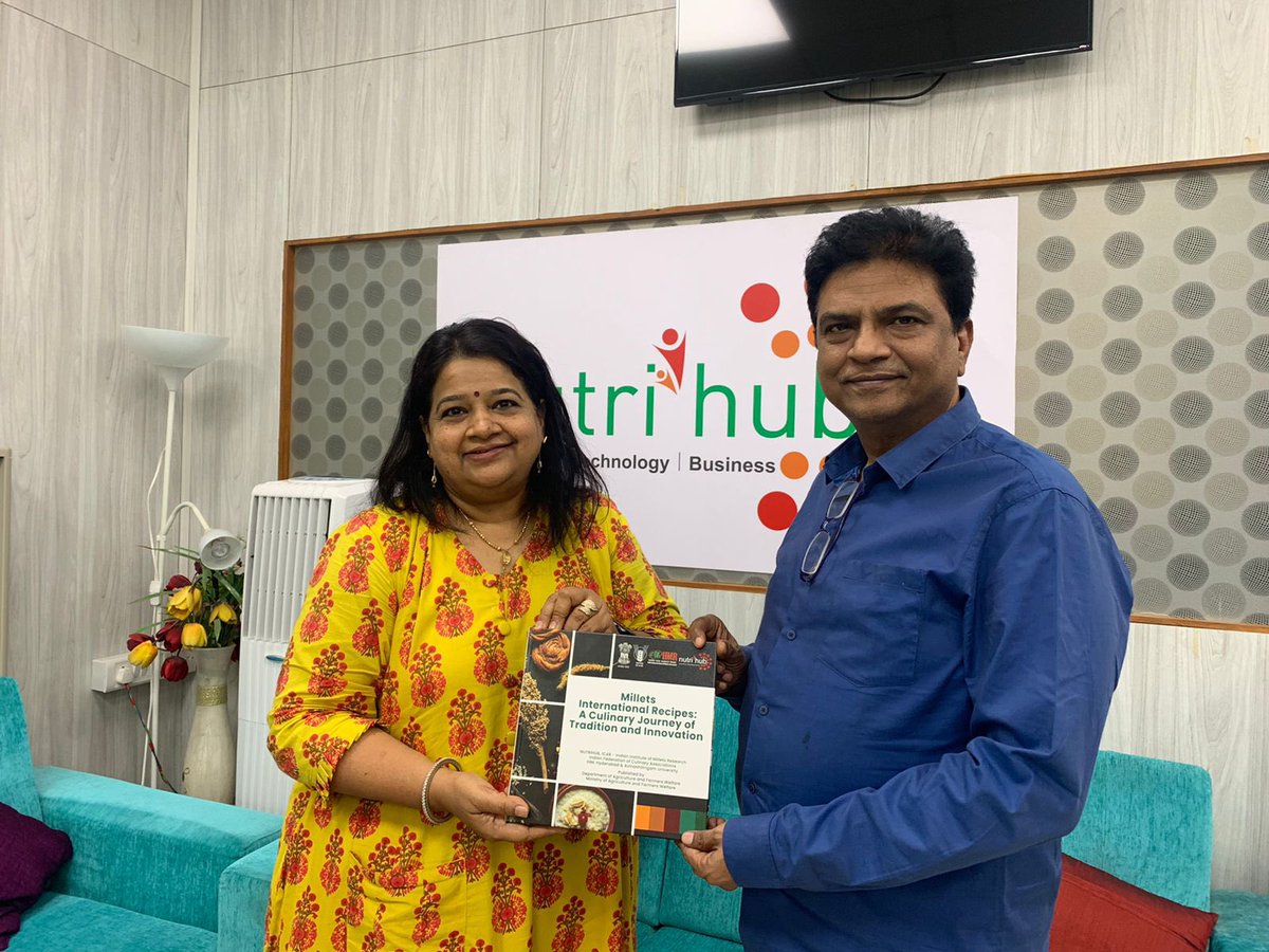 #Millets has a #leading role to play in #smartagriculture, #climatechange #water and #soilconservation. Our #ancientgrain is a #healthy and #climatesmart #solution to #globalhunger Thanks a million Dr Dayakar CEO #Nutrihub #ICMAR for supporting #milletmission