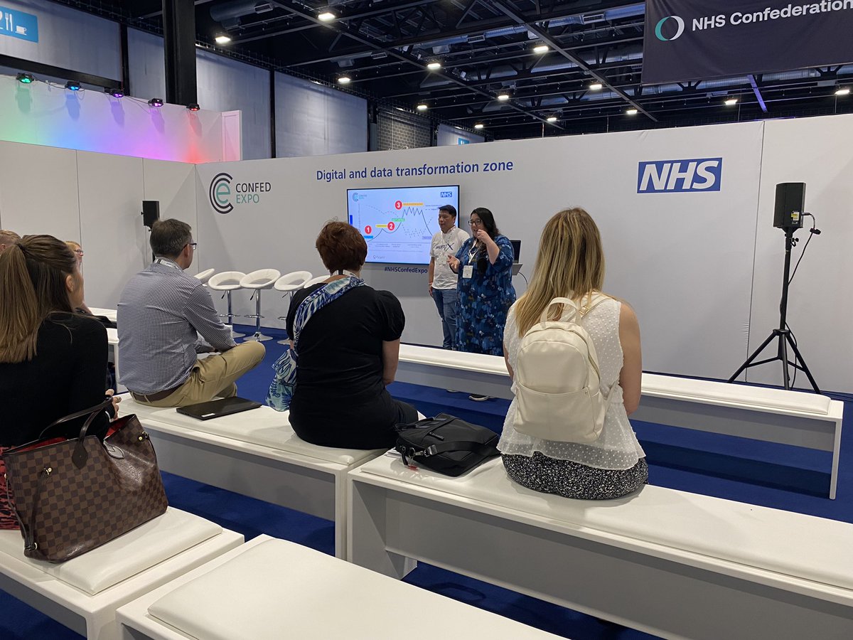 AnalystX_'s tweet photo. POV: You’re at #NHSConfedExpo watching the wonderful @SarahBlundell11 and Alex C talking all things AnalystX! 

Come say hello as we’ll be on the stand all day! 

#AnalystX #datasaveslives #proudtobeX https://t.co/l2OrfylsFw