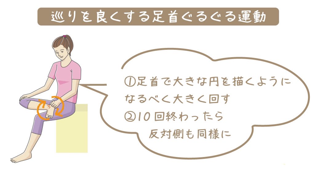 【下半身の重だるさには足首ぐるぐる】
足首をまわすと下半身の血液やリンパの流れがスムーズに▶︎老廃物が排出されやすくなる▶︎内臓の働きもよくなり新陳代謝&amp;むくみ改善にも◎

美髪と関係なさそうですが、頭のてっぺんまで栄養届けるには全身の血流改善も大切。夜のストレッチにおススメ✨
