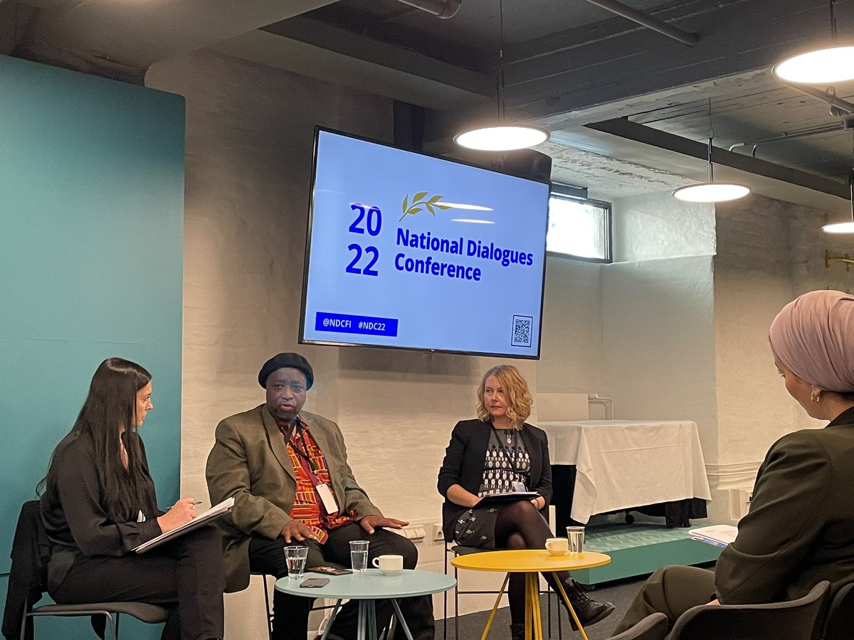 The Best visionary #gender #equality discussion I have heard during my 17 years at <a href="/Ulkoministerio/">MFA Finland 🇫🇮</a> 

Thank You #Peace #Mediation Center and partners organising #NDC22 and this dialogue to explore positive masculinities in Peace #Mediation 

<a href="/NDCFI/">National Dialogues FI</a>