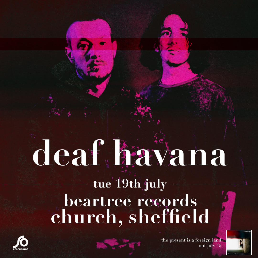 TempleOf_Fun's tweet photo. We are really excited to have teamed up with @beartreerecords to bring you a special acoustic show with @deafhavana to celebrate the release of their new album ‘the present is a foreign land’

Tickets on sale now:
https://t.co/mAahsDGHUx https://t.co/inV3ed1DPs
