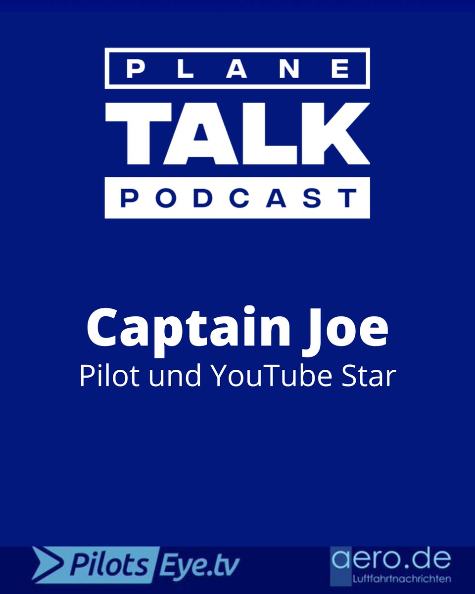 PilotsEYE's tweet photo. 🧑‍✈️️ Warum YouTube Star und Pilot "Captain Joe" doch kein Zahnarzt geworden ist? Erfahre es jetzt im PlaneTALK Podcast. Gleich reinhören: https://t.co/HpANt5azjL 

#pilot #youtubestar #captainjoe #podcast #planetalk #pilotseye https://t.co/DTrx0gMWSf