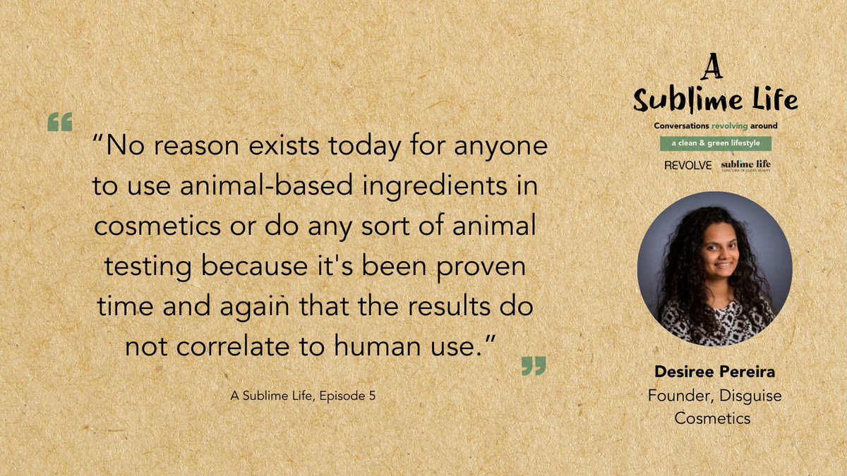 Kubernein's tweet photo. Also this week on #ASublimeLife: Desiree Pereira of @tryDisguise chats with @ShivrajParshad on why #vegan & #crueltyfree beauty should be the norm, and questions consumers should ask of brands
#sustainableliving
🎧 This Friday on: https://t.co/LaHpcPYBw5 https://t.co/x722a6ljGi