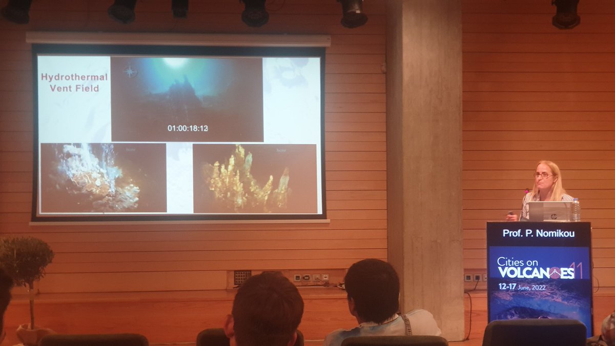 ProjectSantory's tweet image. #COV11 has finally started! We are so proud to present our project SANTORY in this exceptional congress! #EviNomikou talked about the scope of the project and the submarine monitoring of the Kolumbo that the project is focused on. #volcanoes #crete #hazards #santory #iavcei #risk