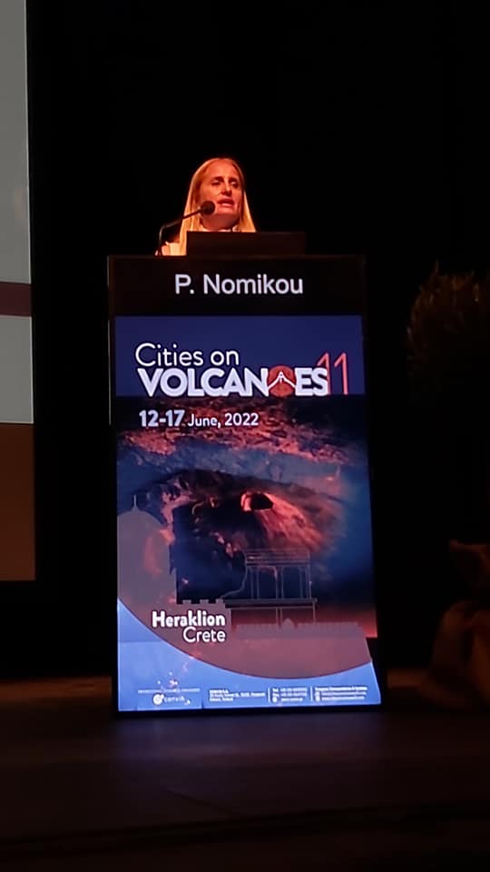 ProjectSantory's tweet image. #COV11 has finally started! We are so proud to present our project SANTORY in this exceptional congress! #EviNomikou talked about the scope of the project and the submarine monitoring of the Kolumbo that the project is focused on. #volcanoes #crete #hazards #santory #iavcei #risk