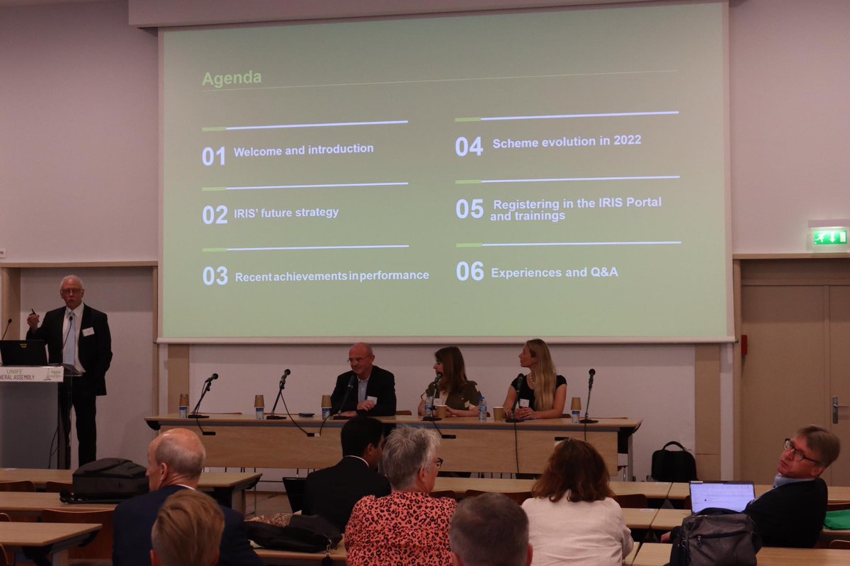UNIFE's tweet photo. 🤝Without trust, we can’t build a culture of quality in rail!🤝
#UNIFEGA2022 launches into its first Dialogue Forum on Quality🏅 with @Alstom’s Thierry Haimet, exploring how #IRISCertification is evolving and boosting customer satisfaction👉https://t.co/9sZCfdJXip https://t.co/K1ZTSq2XH1