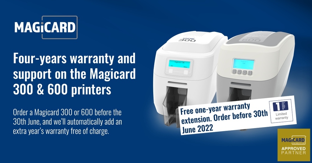 IDCards's tweet image. Order a Magicard 300 or 600 before June 30 to get a FREE one-year warranty extension! 
bit.ly/PIDMagicard300
