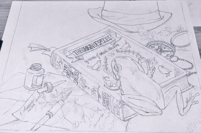 下描き 