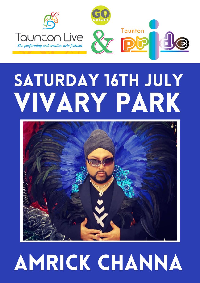 Presenting Dynamic &amp; Exciting Vocalist AMRICK CHANNA!

Bringing his unique &amp; amazing stage presence to Taunton Live &amp; Pride, <a href="/AmrickChanna/">Amrick 'Diva' Channa</a> knows how to get the crowd dancing with a set which pays homage to the most loved 90's &amp; 00’s  Ibiza club dance &amp; party anthems!