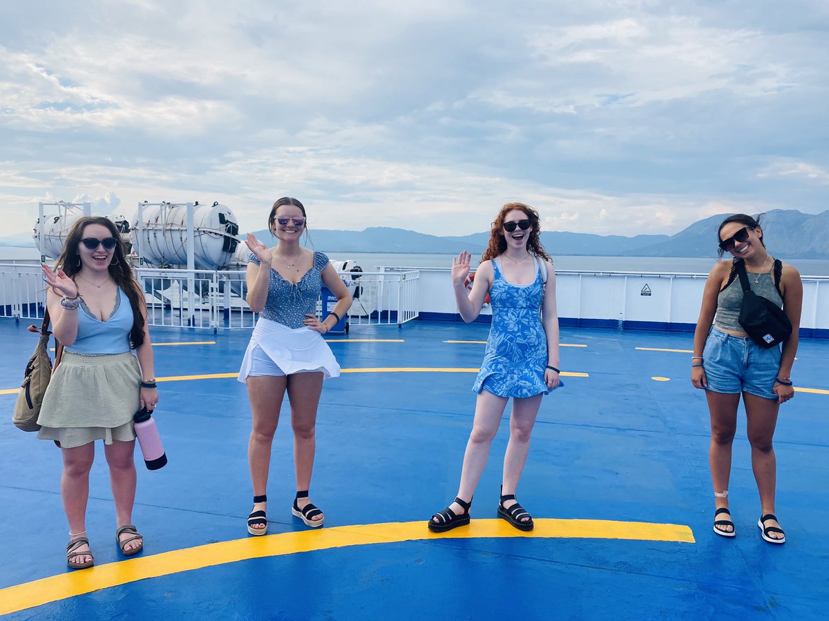 CapusonJustine's tweet photo. 16 hours of magical Ionian &amp; Adriatic Sea views brought us all the way from Greece to Italy! 

First stop: Pompeii 🌋
@MilfordHsEagles https://t.co/xl581JpgeK