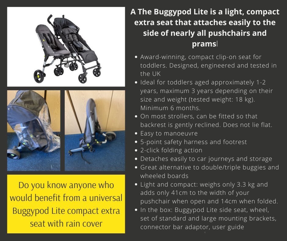 Please inbox <a href="/BlessingBID/">Blessing in Disguise</a> for an application form if you know someone who would benefit from a Buggypod Lite #equipment #ChildrensCharity #MakingADifference