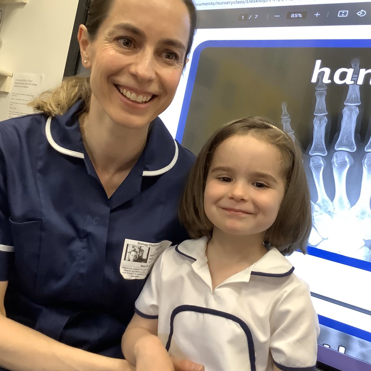 ChallonerEYFS's tweet photo. Thank you very much Nurse Hill for teaching the children all about nursing this morning #EYFS #nursing #peoplethathelpus https://t.co/UuT0SISTj1