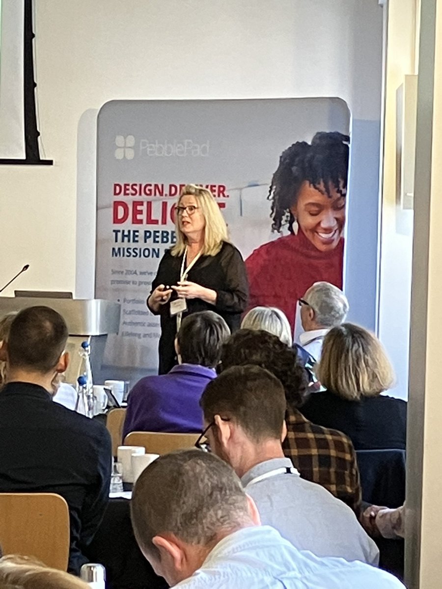 PebbleJodie's tweet photo. @Ruthpayne_ sharing how @UniversityLeeds uses #PebblePad to support reflective, student-led personal tutoring. #MiniBash2022 https://t.co/uKTdr8F2IA