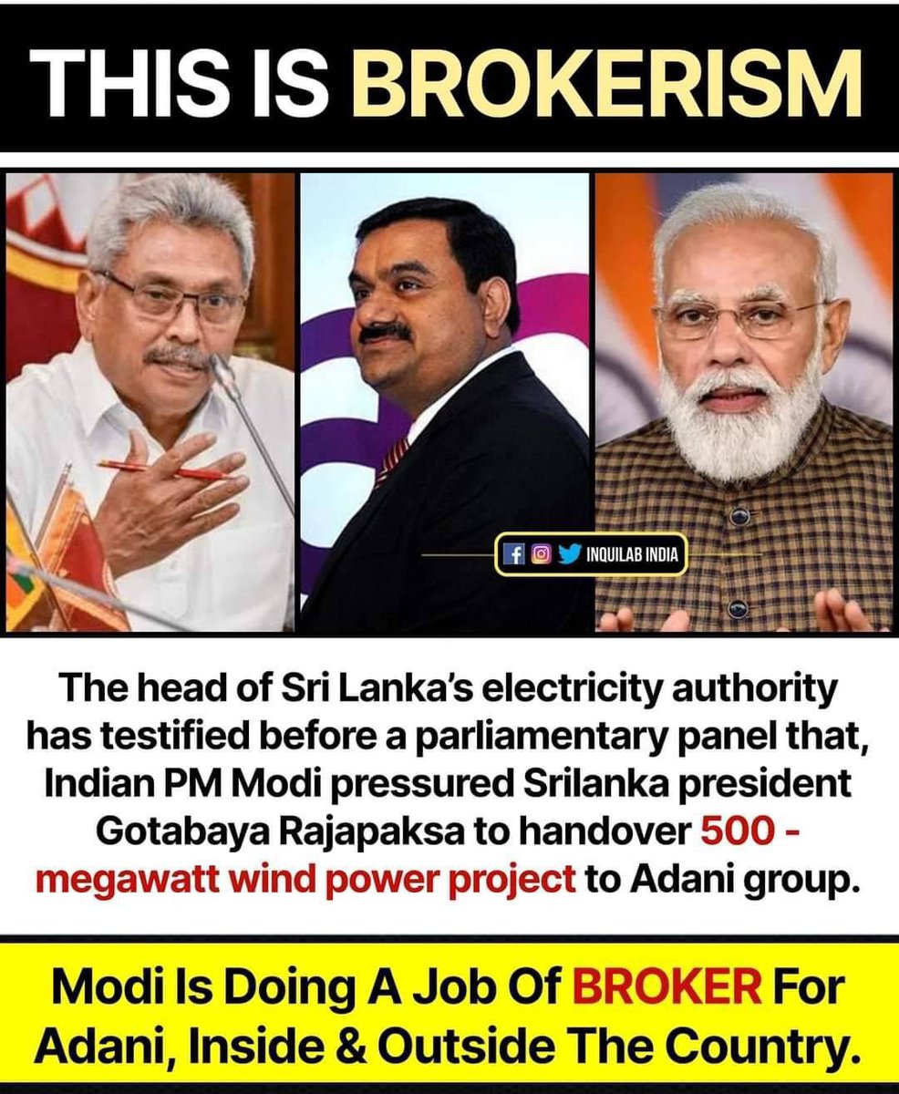 SURAJ_BRS's tweet photo. France claimed Modi Govt gave no others option than Ambani for Rafael🤦🤦🤦

Sri Lanka claimed Modi Govt forced them to give contract to Adani🤦
#ModiMustResign.                                                                                                 @KTRTRS @JAGANTRS https://t.co/jpSttAmlPH