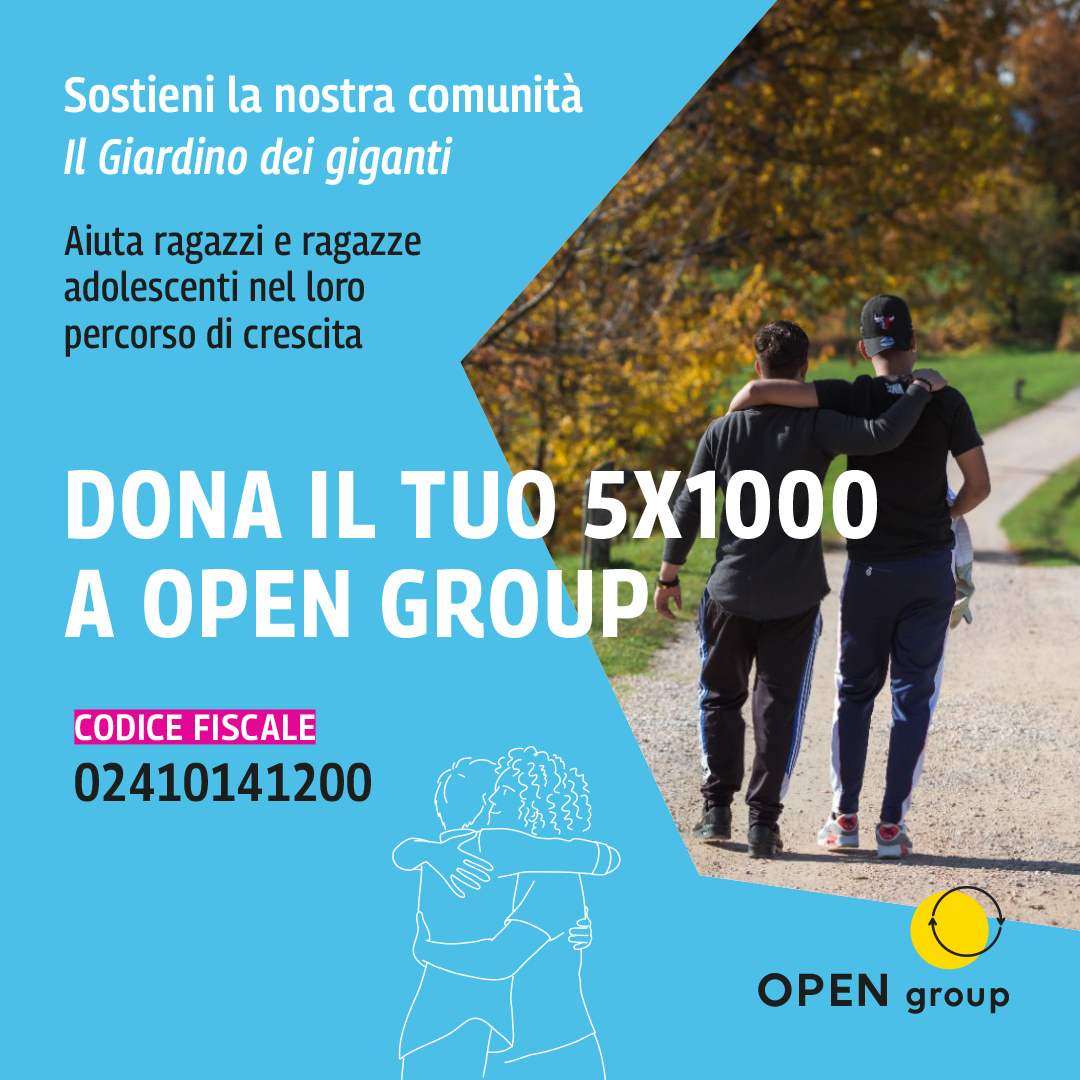 ✍️Con il tuo #5x1000 a Open Group ci aiuterai ad acquistare il materiale per il laboratorio di falegnameria che realizzeremo al Giardino dei Giganti, la nostra comunità educativo-integrata per minorenni a Corporeno di Cento. 

✏️Segna il codice fiscale 02410141200
#5per1000