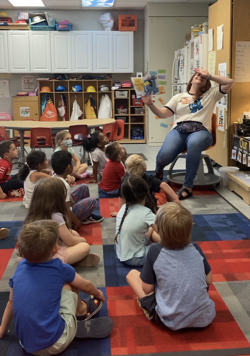 I popped into classrooms and shared my favorite book yesterday! It was so fun! From pre-k to 5th grade the smiles were evident and my heart was overflowing. <a href="/SheikoLarkin/">Ashleigh Larkin</a> #onlywb