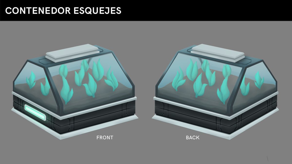 SpatiumGame's tweet photo. Os traemos unos concepts de un "Contenedor de esquejes" que hemos estado trabajando durante este tiempo. Hay dos ejemplos de variaciones que se fueron haciendo, y luego está el concept final (última foto).

#Alwayscoop #IndieArtists #Indiedev #Indiegame #GameArtist https://t.co/Mhk2A1SHnE