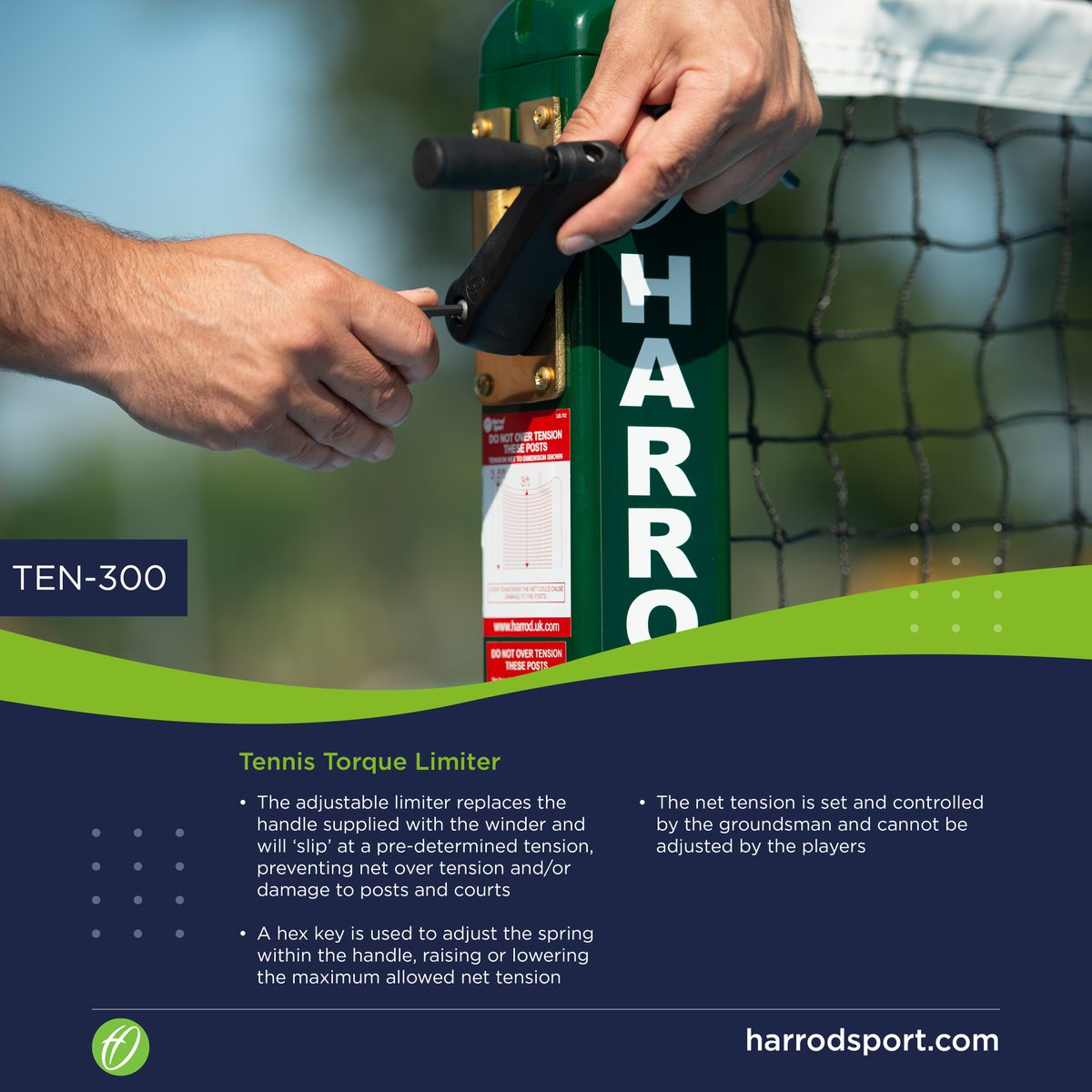 HarrodSport's tweet photo. A new innovation in the world of Tennis, our Torque Limiter is specially designed to avoid over tension of nets and/or damage to posts and courts. Shop here: https://t.co/oS4DYcQjZR
#HarrodSport #TennisPosts #Tennis #Wimbledon #TennisNet #TennisPostsforSchools https://t.co/J1ZqvdFOM3