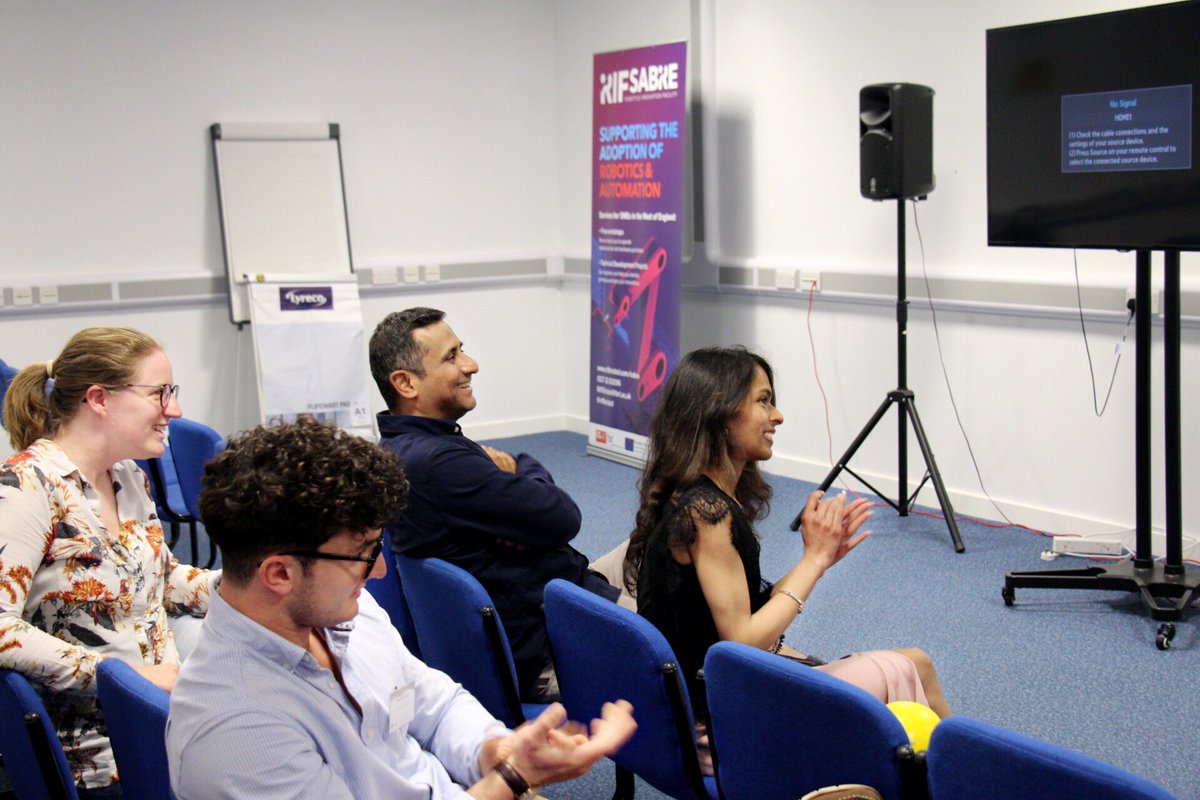 ridhibansal_'s tweet photo. It was amazing to take part and win price for Pecha Kucha competition in RAS CDT Conference - Japanese chit chat way to share ideas. It was fun to share our ideas on future robotic technology. 
@farscopecdt @BristolUni #Robotics #automation #RoboticsCDTConference2022 https://t.co/78scXNvdye