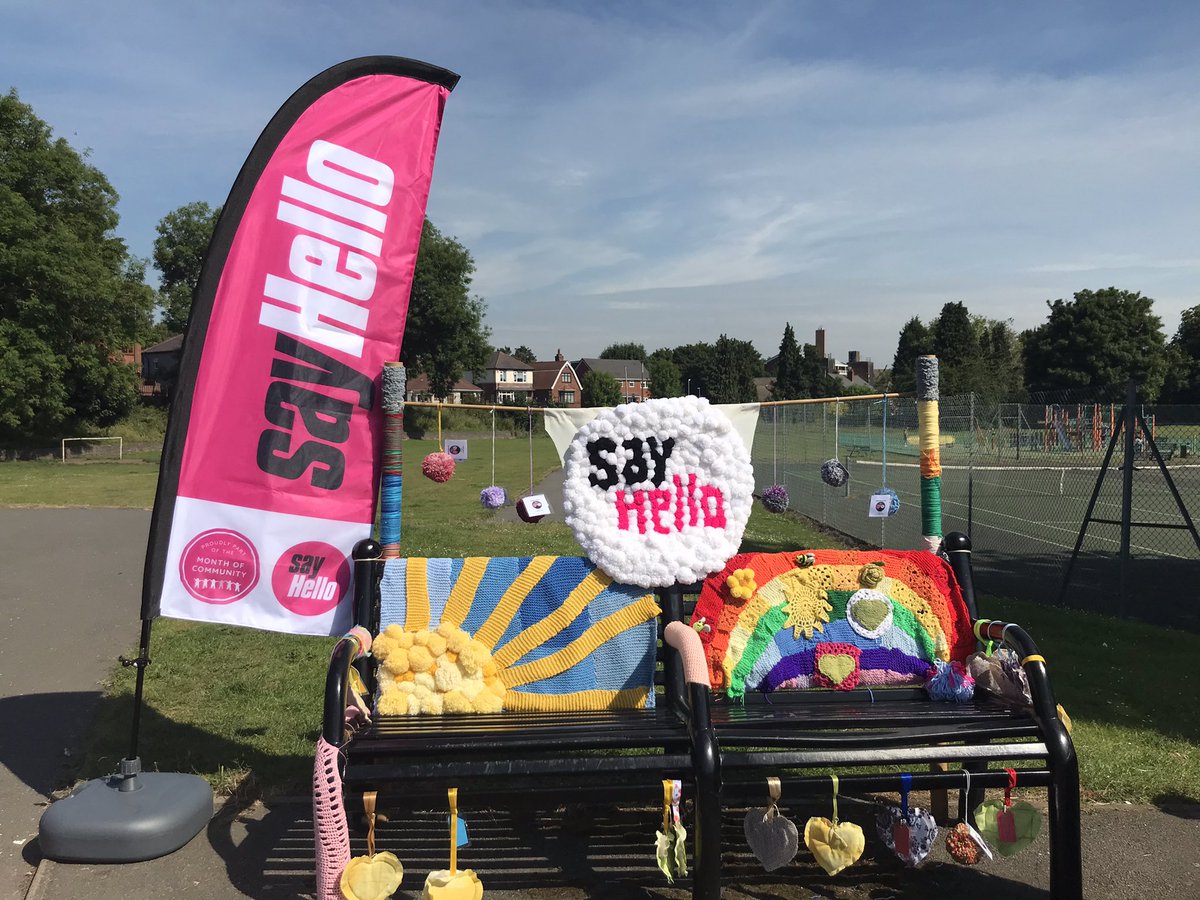 Just look at our #sayhello bench visitors so far this morning! All in support of #LonelinessAwarenessWeek from <a href="/marmaladetrust/">Marmalade Trust</a> for the #monthofcommunity. A great energy here in Coseley, Dudley! <a href="/JohnBishop100/">John Bishop</a> <a href="/JustStraightTal/">Just Straight Talk</a> @EPC_CentralEng <a href="/East_Coseley/">East Coseley</a>