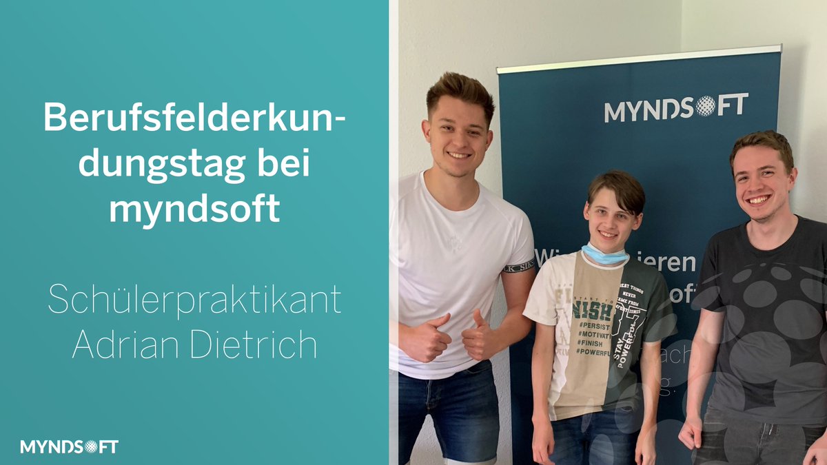 Einmal hinter die Kulissen schauen und Platz nehmen auf dem Stuhl eines Softwareentwicklers. Unser Schülerpraktikant Adrian Dietrich aus Salzkotten erlebte einen abwechslungsreichen Berufsfelderkundungstag  gemeinsam mit dem myndsoft-Team.

#praktikum #berufserkundung