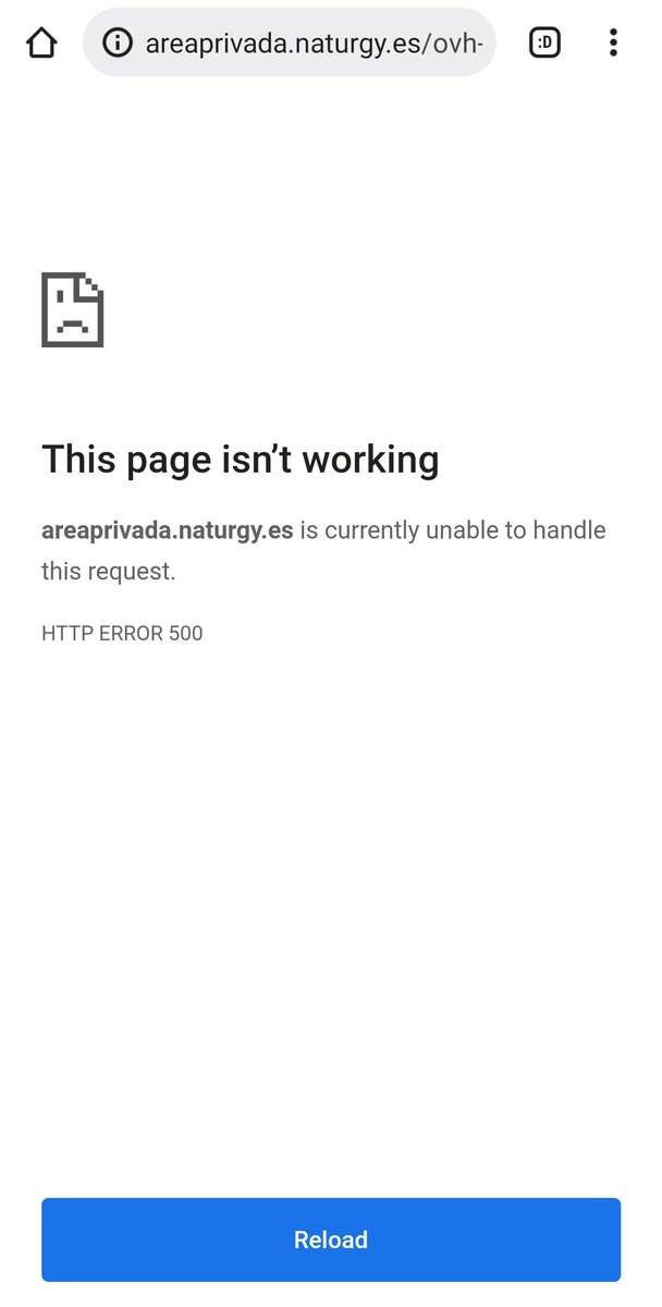 mololoco's tweet photo. @NaturgyClientEs desde hace días, cuando entro a mí área de usuario me da este error, es algo de mí usuario o es a todos? Help https://t.co/zOlajQgZDh