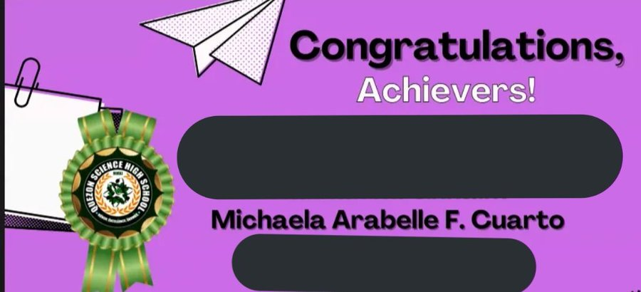 miksmrbella's tweet photo. hello @michaela_arac i'm very proud of you for doing well and finishing this quarter. keep up the good work. congrats :] https://t.co/1XFrCQ1A7E