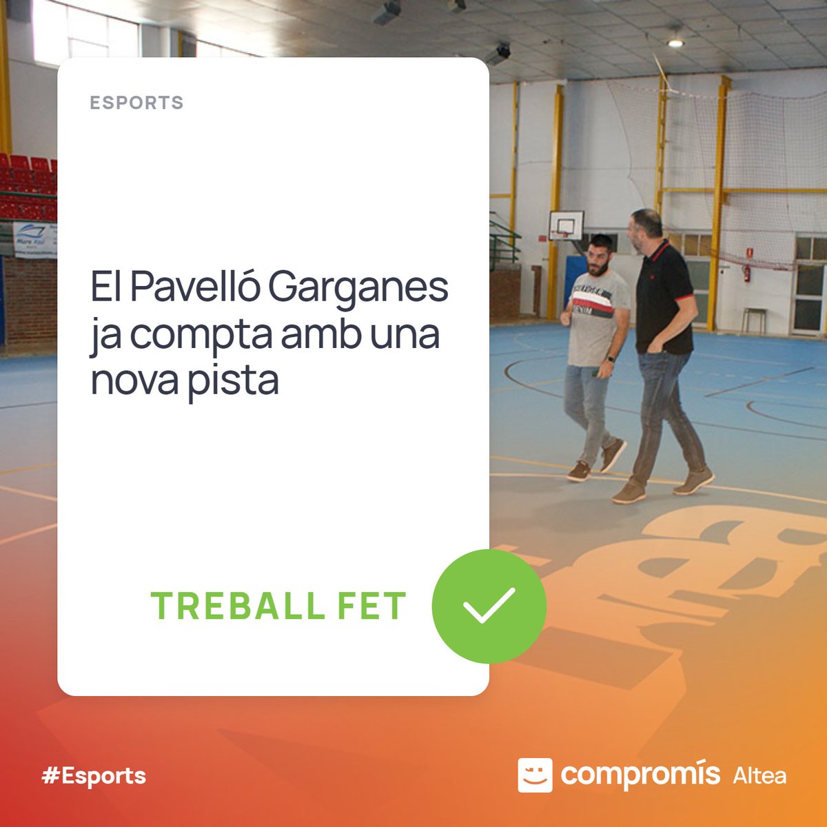 🟠 🤾‍♀ El passat dissabte s'estrenava la nova pista del Pavelló Garganes ✅

ℹ comprom.is/nova_pista_Gar…

#TreballFet #Esports #Altea