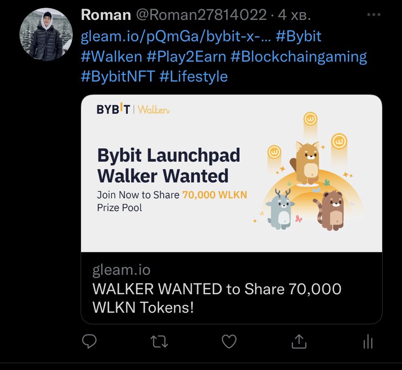 Roman27814022's tweet photo. Walker

#crypto #walktoearn #nft https://t.co/EMGwQnLiPe