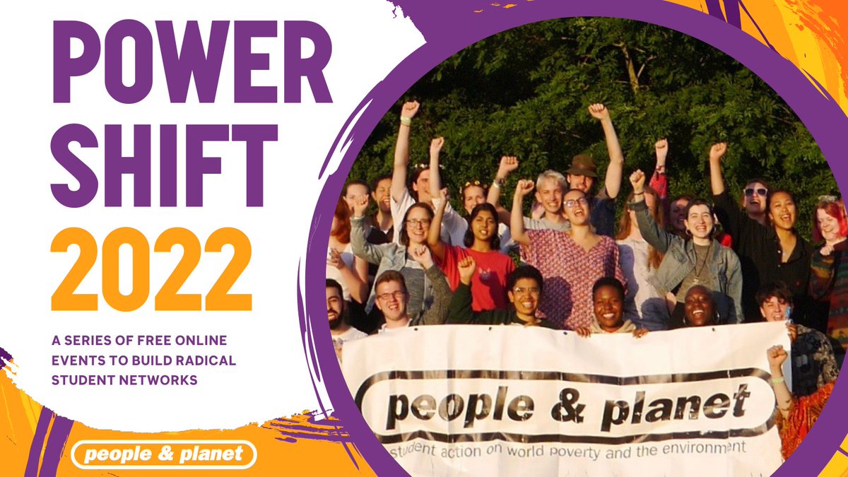 🚨 BIG NEWS PEOPLE 🚨 POWER SHIFT 2022 IS LIVE 😀😀😀 Across the month of July we're here to help you learn how to build a better world on campus and beyond! ✊💜 Check out the full program and register for free today! 👇👇👇 peopleandplanet.org/power-shift-20…