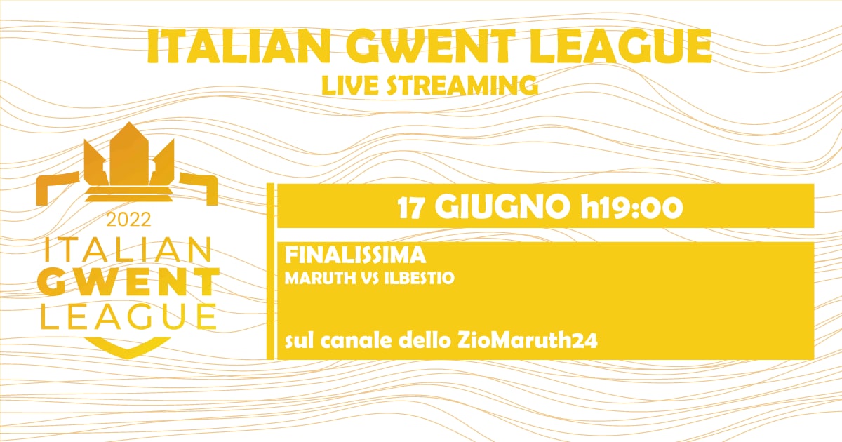 EscCardGaming's tweet photo. Are you ready for the grand final of the Italian Gwent League 2022?
⚔️ @maruth_zio  vs Ilbestio
💰 €125 to the winner
🎙 Cast by @_elquellora &amp; @GPantostweet (giordaniko)

➡️ Follow the livestream on Friday, June 17th at: https://t.co/leMjs8Dm5g
Start 19:00 CEST
#GwentcommunITy https://t.co/1v3MZBUnYd