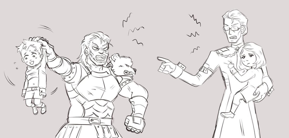 average day at the Hevring-Bergliez shared driveway

[ fe3h, fire emblem, warriors three hopes, black eagles, caspar von bergliez, linhardt von hevring ] 