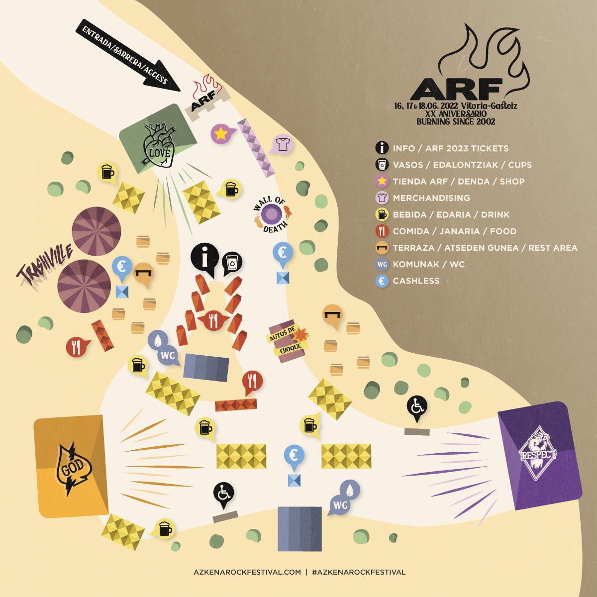 denaflows's tweet photo. ¡Cuánto tiempo sin preparar un kit informativo para un festival!
Pues aquí va el del @AzkenaRockFest 2022
Incluye:
.- Mapa oficial del recinto
.- Horarios "a mi manera"
También he preparado un #clashfinder:
https://t.co/q14Jminq0U
#azkenarockfestival https://t.co/ZVOdLc6zSe