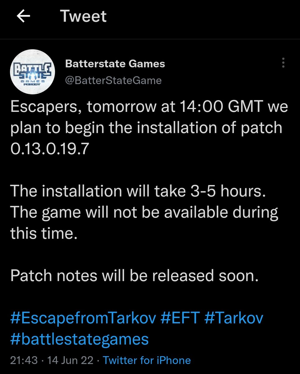 SloopR6S's tweet image. TARKOV WIPE IS TODAY BOIS