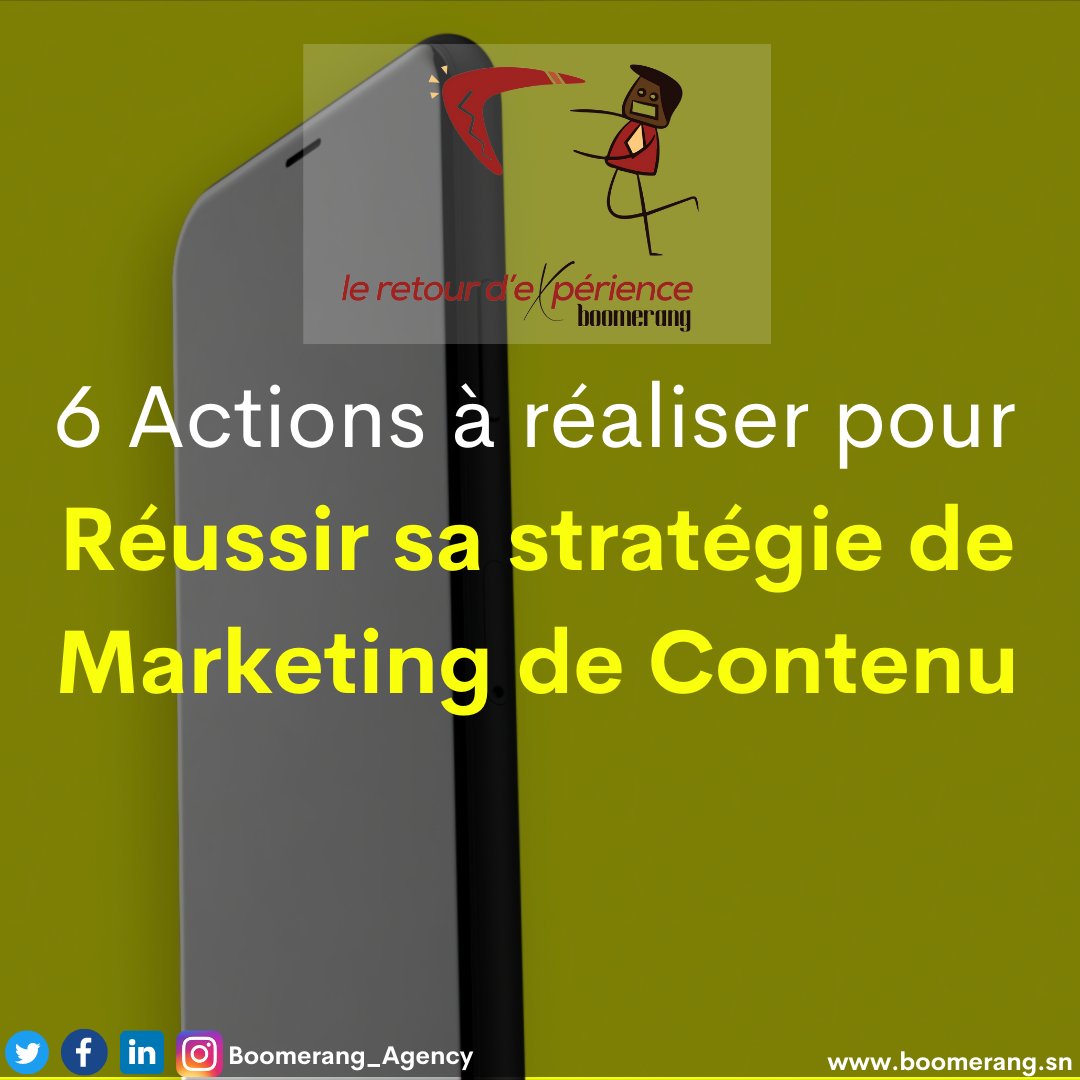 BoomerangAg's tweet photo. Thread sur 6 Actions à réaliser pour réussir sa Stratégie de Marketing de Contenu.
Like, Share and Follow for more🥰👌 https://t.co/iVNWCMe8iR